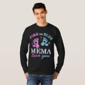 Roze of blauwe mema houdt van je Baby T-shirt (Voorkant volledig)