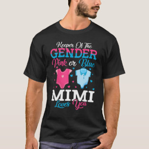 Roze of blauwe Mimi-bewaarder van de Mimi-sekse T-shirt