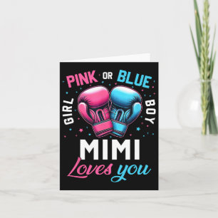 Roze of Blauwe Mimi houdt van je boksen Geslacht o Kaart
