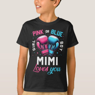 Roze of Blauwe Mimi houdt van je boksen Geslacht o T-shirt