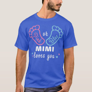 Roze of blauwe Mimi houdt van je geslacht T-shirt