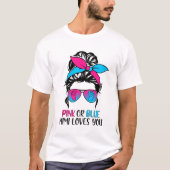 Roze of blauwe Mimi houdt van je sekse en onthult  T-shirt (Voorkant)