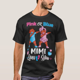 Roze of blauwe Mimi houdt van je zwarte Baby T-shirt