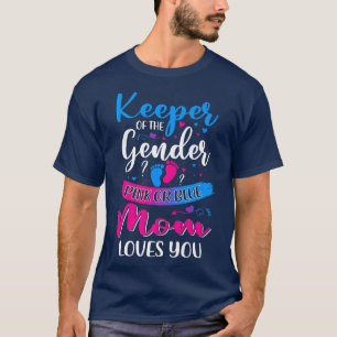 Roze of blauwe moeder houdt van je seksespecifieke t-shirt