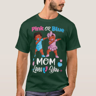 Roze of blauwe moeder houdt van je zwarte Baby Rev T-shirt