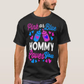 Roze of blauwe moMMY houdt van je | Baby Mam Gift T-shirt (Voorkant)