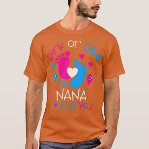 Roze of blauwe nana houdt van je Baby, laat pa zie T-shirt