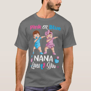 Roze of Blauwe Nana houdt van je Baby T-shirt