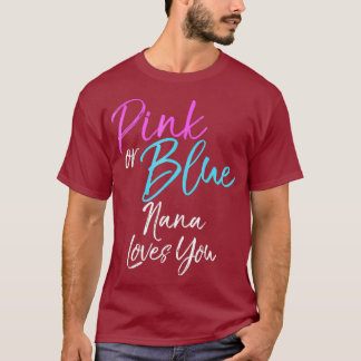 Roze of Blauwe Nana houdt van je Shirt oma Geslach