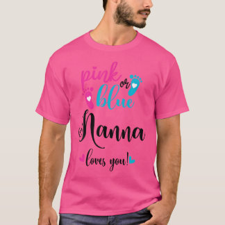 Roze of Blauwe Nanna houdt van je Geslacht Onthul T-shirt