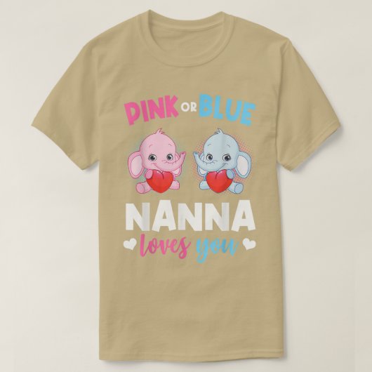 Roze of Blauwe Nanna houdt van je sekse en onthult T-shirt (Design voorkant)