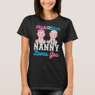 Roze of blauwe nanny houdt van je Baby voor Preg T-shirt
