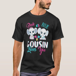 Roze of blauwe neef houdt van je elephants Baby Ge T-shirt