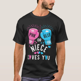 Roze of blauwe nicht houdt van je boksen geslacht t-shirt