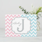 Roze of blauwe olifanten en vron gender onthullen kaart (Staand voorkant)