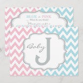 Roze of blauwe olifanten en vron gender onthullen kaart (Voorkant / Achterkant)