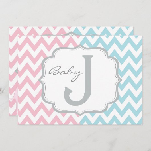 Roze of blauwe olifanten en vron gender onthullen kaart (Voorkant / Achterkant)