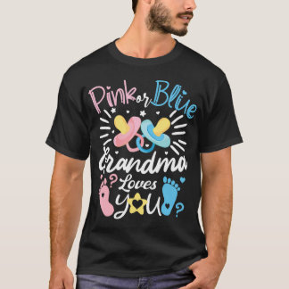 Roze of blauwe oma houdt altijd van je meisje t-shirt