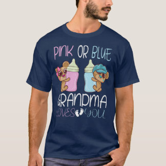 Roze of blauwe oma houdt van je als ik geslacht be t-shirt