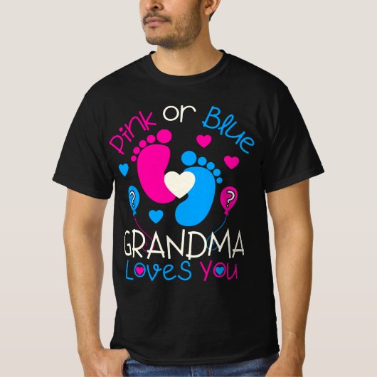 Roze of blauwe oma houdt van je Baby T-shirt (Voorkant)