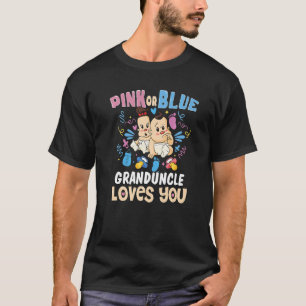 Roze of blauwe oma houdt van je beste oom ooit t-shirt