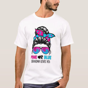 Roze of Blauwe oma houdt van je boodschap! T-shirt