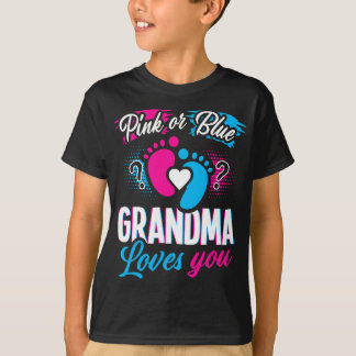 Roze of blauwe oma houdt van je gender Baby T-shirt