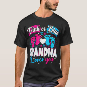Roze of blauwe oma houdt van je gender Baby T-shirt