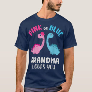 Roze of blauwe oma houdt van je geslacht om Baby t T-shirt