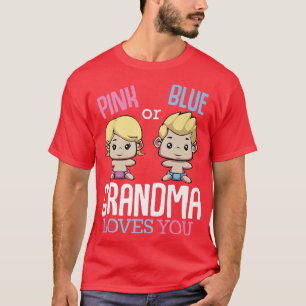 Roze of blauwe oma houdt van je geslacht om pregn  t-shirt