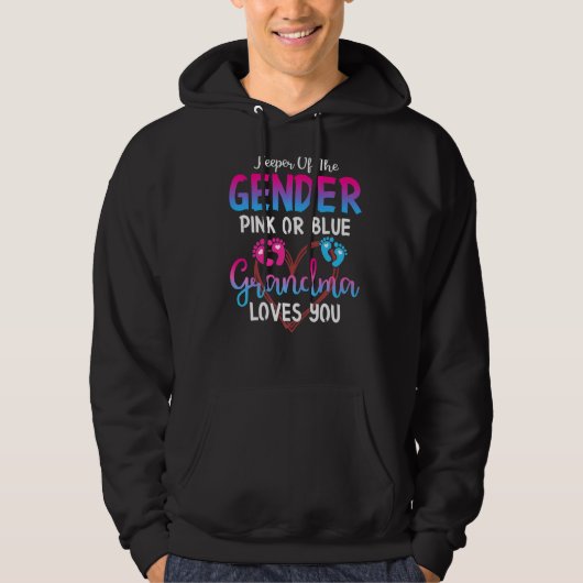 Roze of blauwe oma houdt van je houder van de Gend Hoodie (Voorkant)