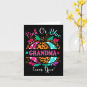 Roze of blauwe oma houdt van je luipaard pompoen. kaart (Gele Bloem)