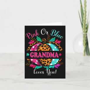 Roze of blauwe oma houdt van je luipaard pompoen. kaart