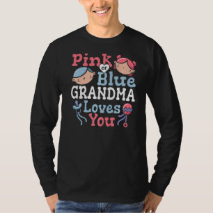 Roze of blauwe oma houdt van je oma t-shirt