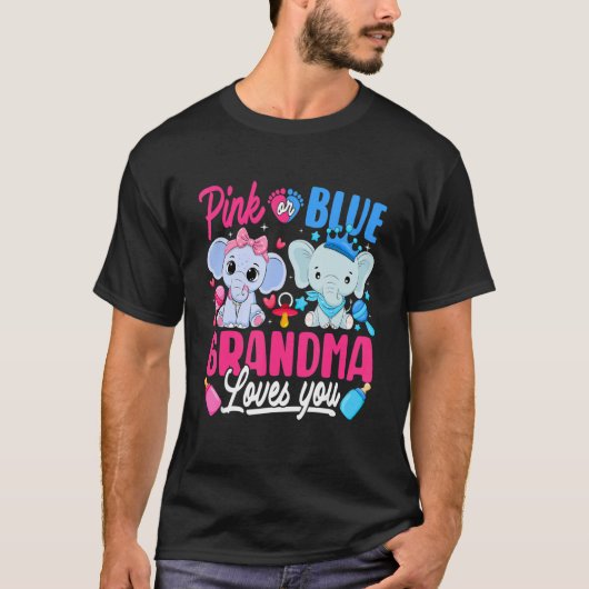 Roze of blauwe oma houdt van je sekse en onthult d t-shirt (Voorkant)