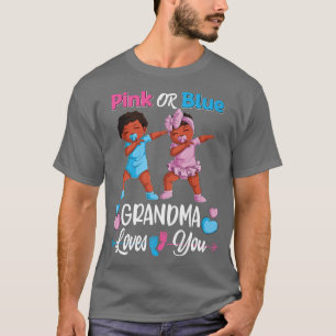 Roze of blauwe oma houdt van je zwarte Baby R T-shirt