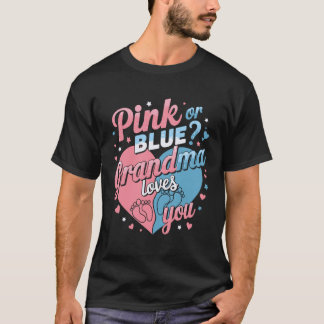Roze of Blauwe Oma Houdt van Jou Geslacht Reveal O T-shirt