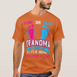Roze of blauwe oma-vrouwen houden van je meisje t-shirt