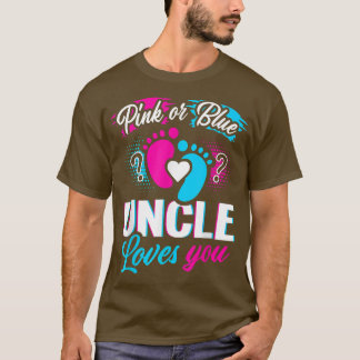 Roze of blauwe oom houdt van je Baby. T-shirt