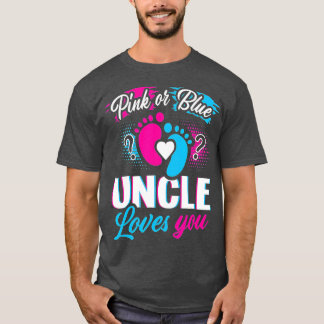 Roze of blauwe oom houdt van je Baby. T-shirt