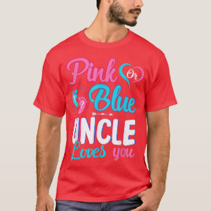 Roze of blauwe oom houdt van je Baby. T-shirt