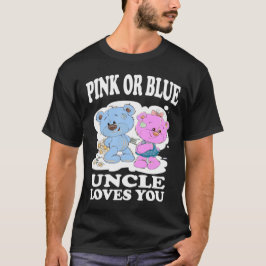 Roze of blauwe oom houdt van je gender onthult Shi T-shirt