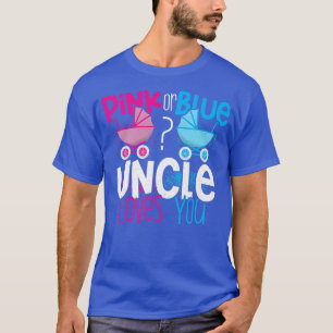 Roze of blauwe oom houdt van je geslacht onthult B T-shirt