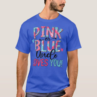 Roze of blauwe oom houdt van je kleurstof Baby T-shirt