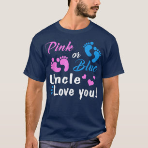 Roze of blauwe oom houdt van je seksistische parti t-shirt