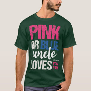 Roze of blauwe oom houdt van je t-shirt