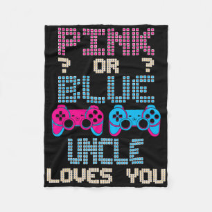 Roze of Blauwe Oom Houdt Van Jou Videogame Geslach Fleece Deken