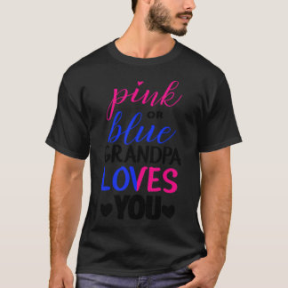 Roze of blauwe opa houdt van je gender yoga shirt 