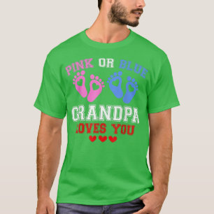 Roze of blauwe opa houdt van je geslacht om T-Shi  T-shirt