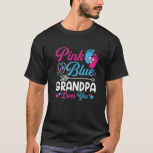 Roze of blauwe opa houdt van je grappige Baby R T-shirt
